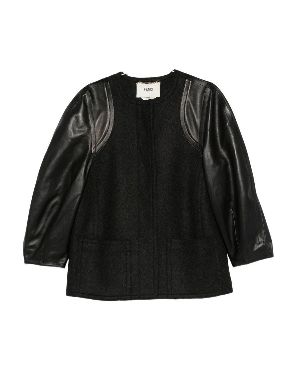 Fendi Black Wool Midi Coat