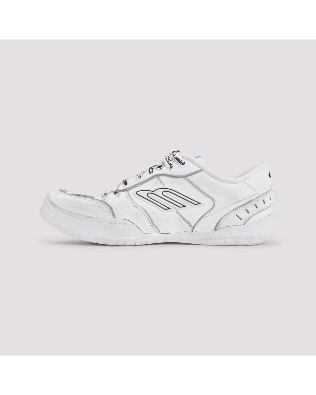 Balenciaga White Hamptons Sports Shoes