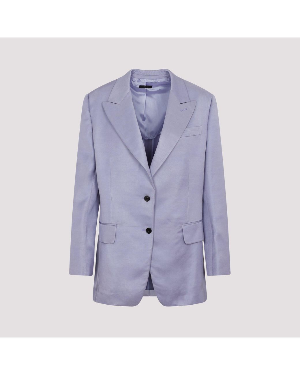 Tom Ford Purple Viscose Fluid Twill Boyfriend Blazer