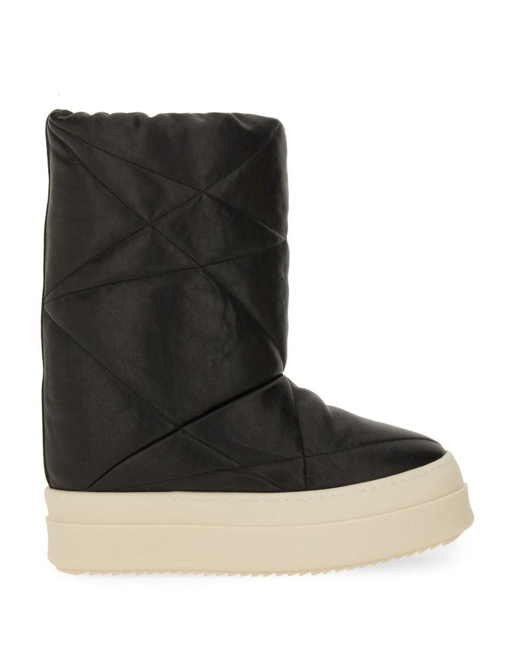 Rick Owens Black Mega Bumper Lunar Leather Boots