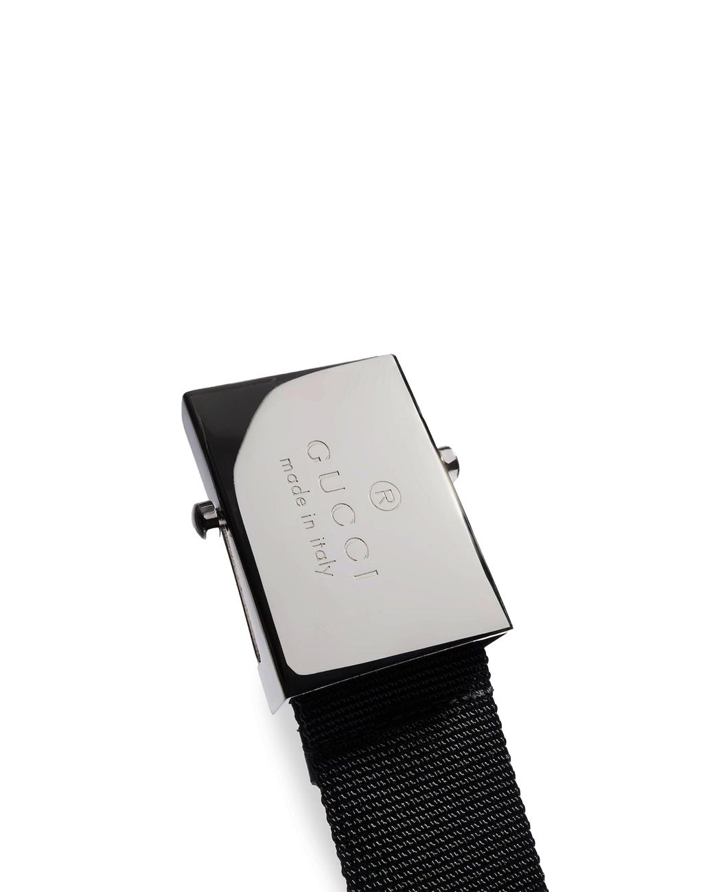 Gucci White Belt With Rectangular Buckle