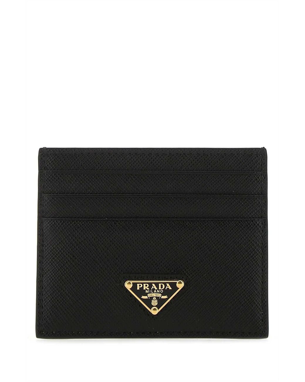 Prada Black Leather Card Holder