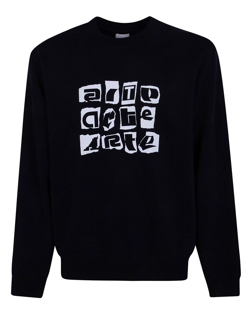 Arte' Blue Multi Logo Crewneck for men