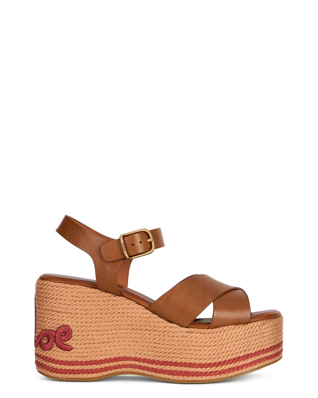 Chloé Brown Wedge Sandal