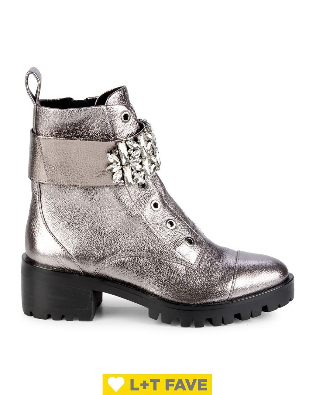 pippa leather block heel combat booties