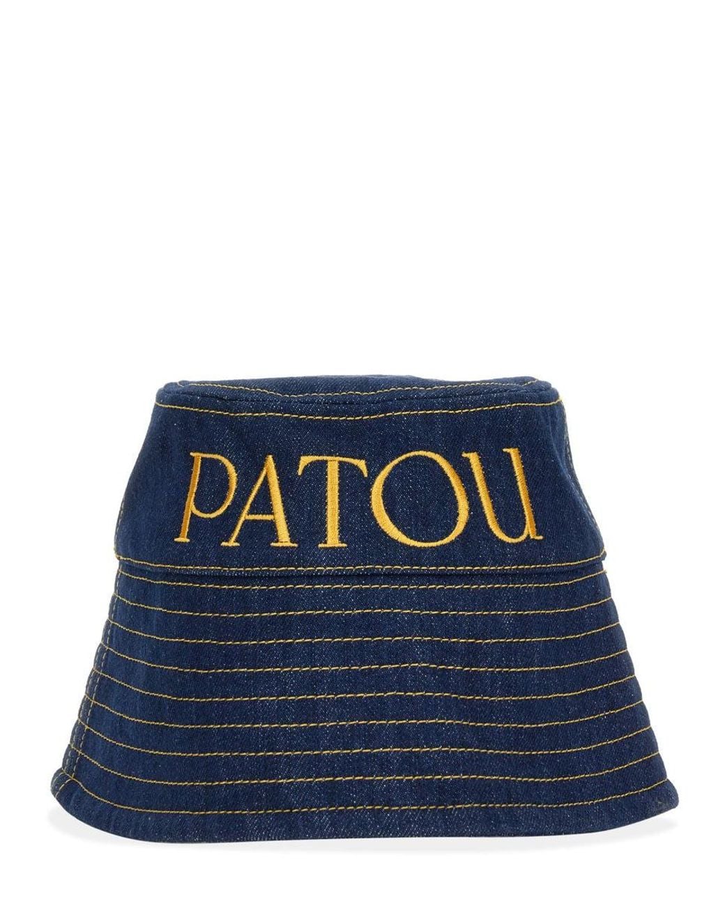Patou Blue Logo Bucket Hat Cotton