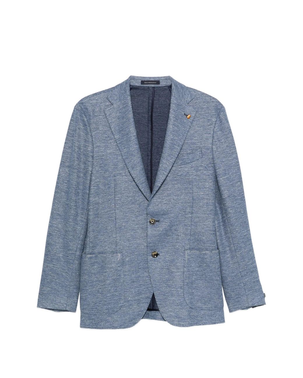 Latorre Blue Linen Cotton Jacket for men