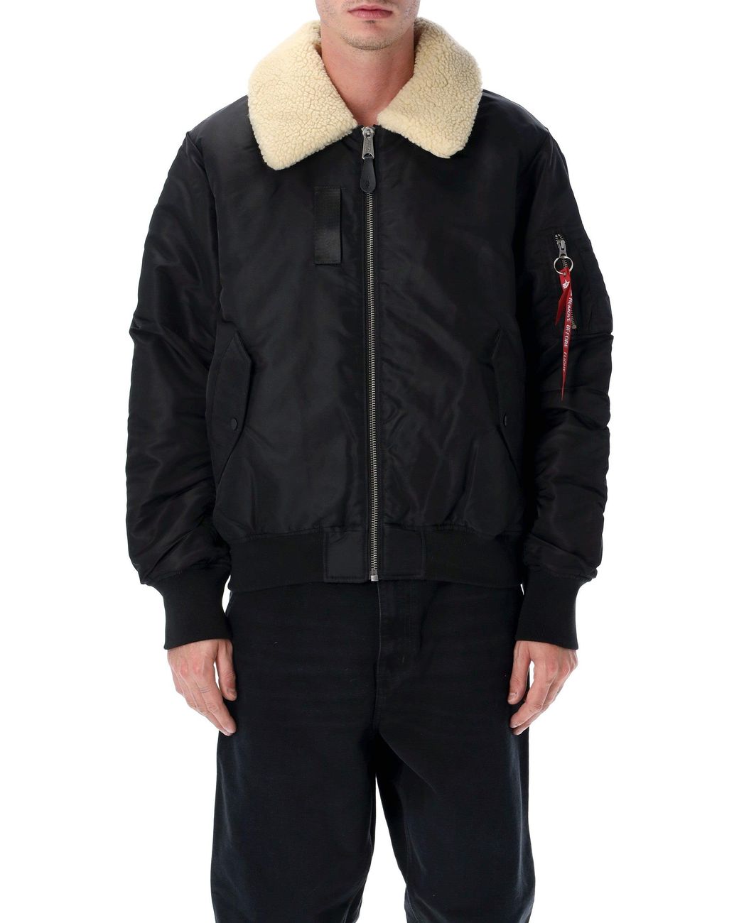 Alpha Industries Black B-15 Mod Reversible Bomber for men