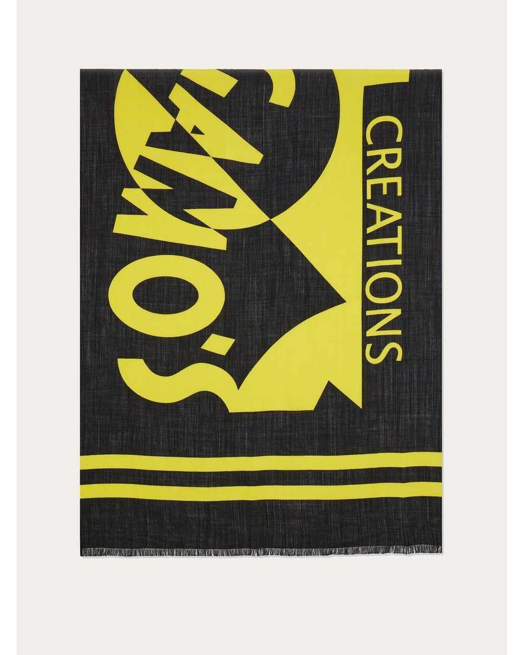 Ferragamo Black Logo Stole for men