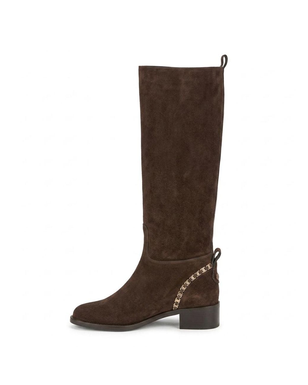 Ferragamo Brown Tawine Boot, Dark Suede