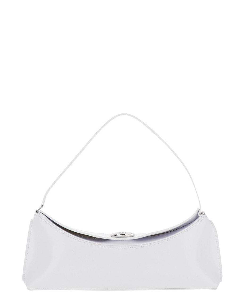 Jacquemus White 'Le Calisso' Shoulder Bag With Engraved Snap Button