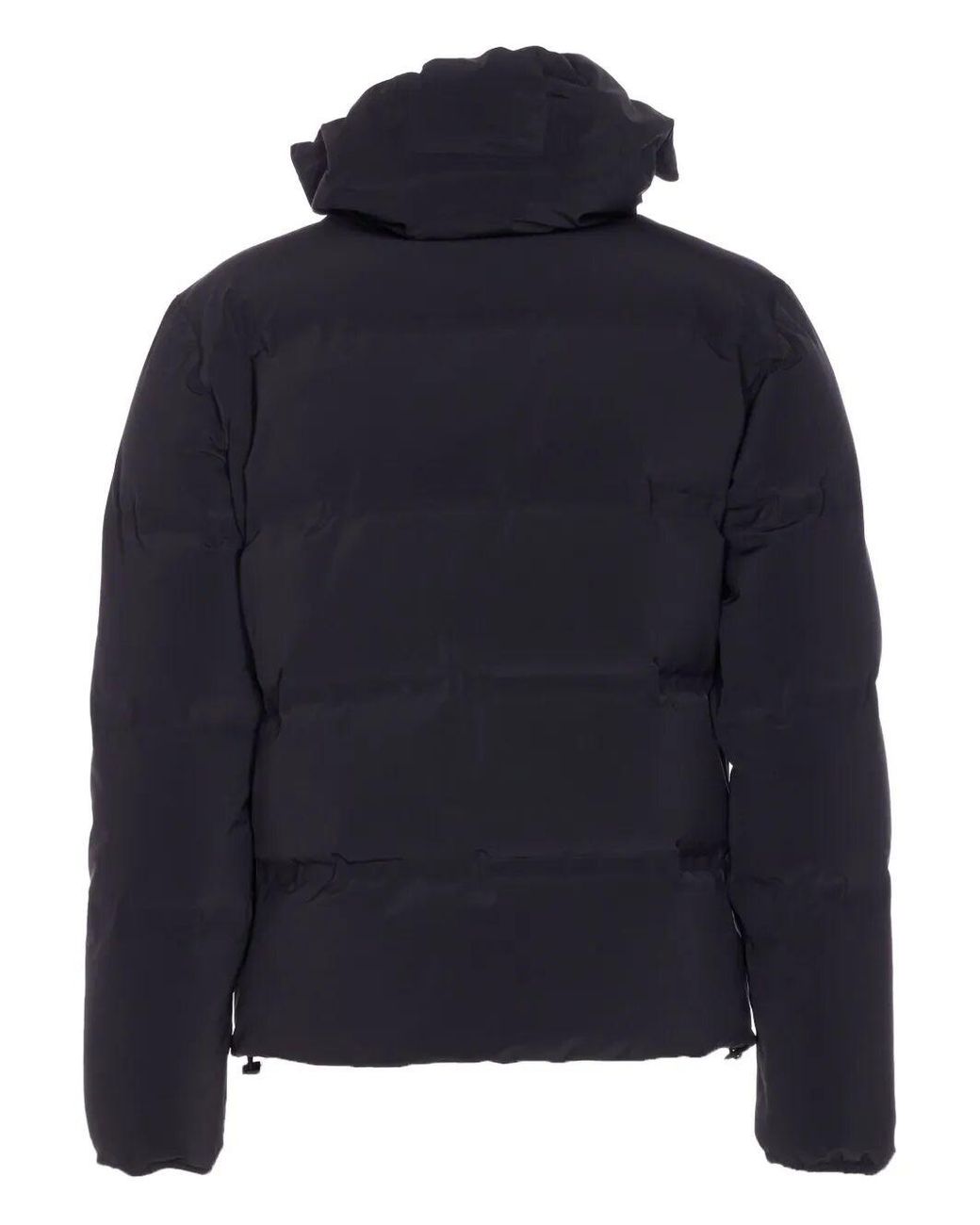 Herno Blue New Impact Hooded Short Down Jacket Clothing for men