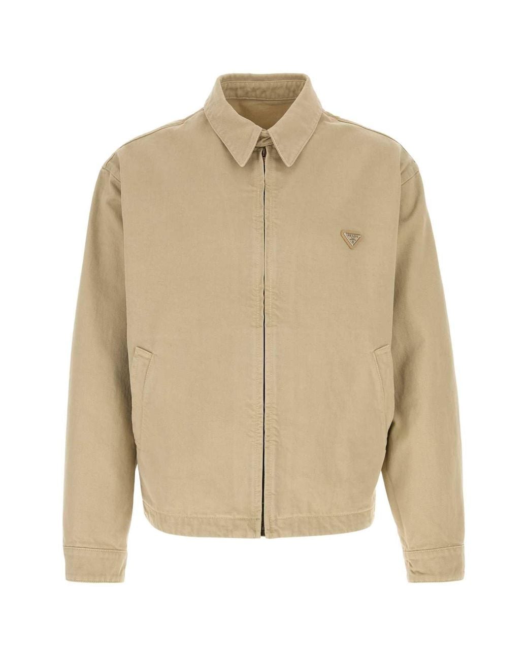 Prada Natural Old Denim Blouson Jacket