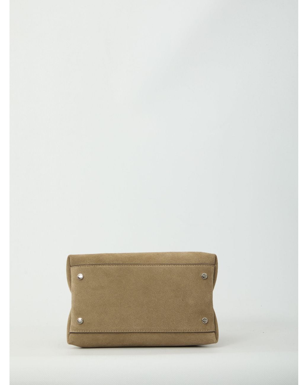 Tod's Natural Micro Suede Leather Bag