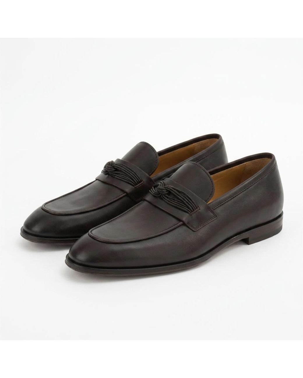 Ferragamo Black Derby — Cognac/Tan for men