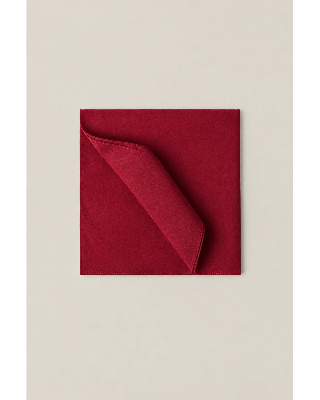 Brunello Cucinelli Red Cotton Pocket Square for men