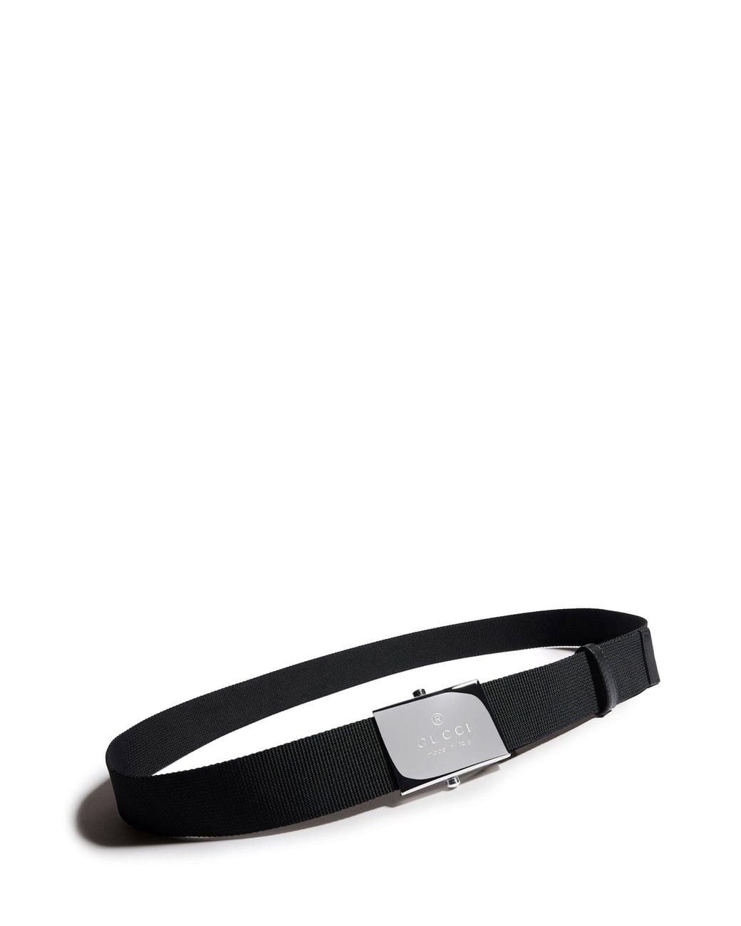 Gucci White Belt With Rectangular Buckle