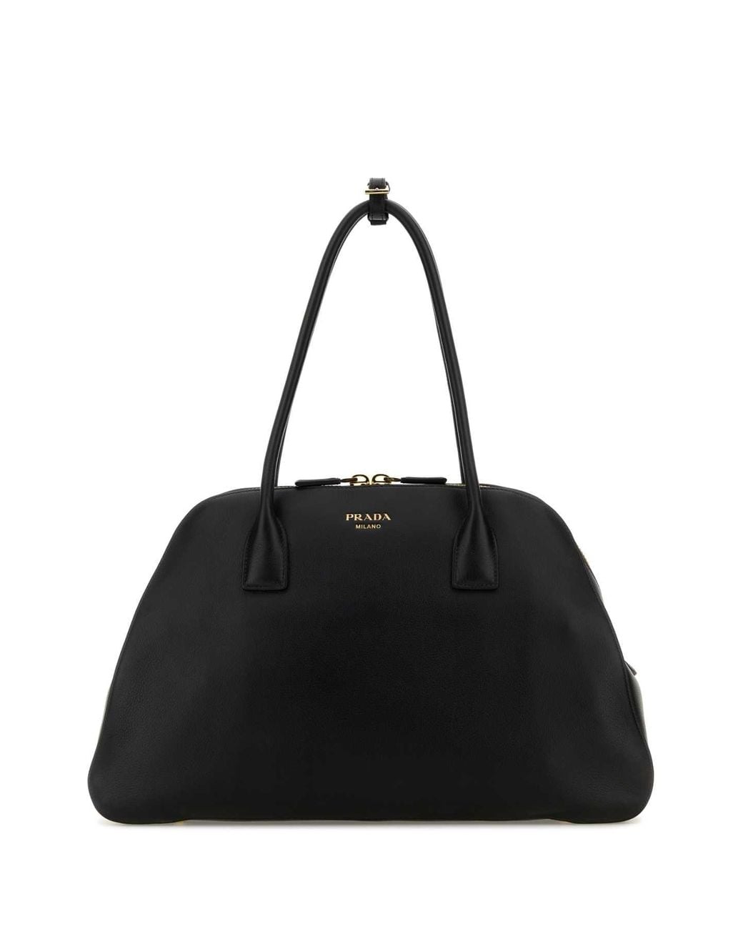 Prada Black Leather Medium Shopping Bag