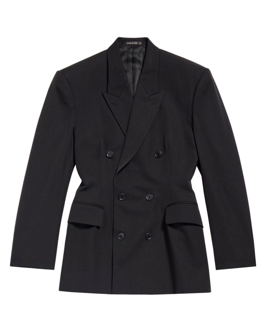 Balenciaga Black Cinch-Waist Mini Jacket
