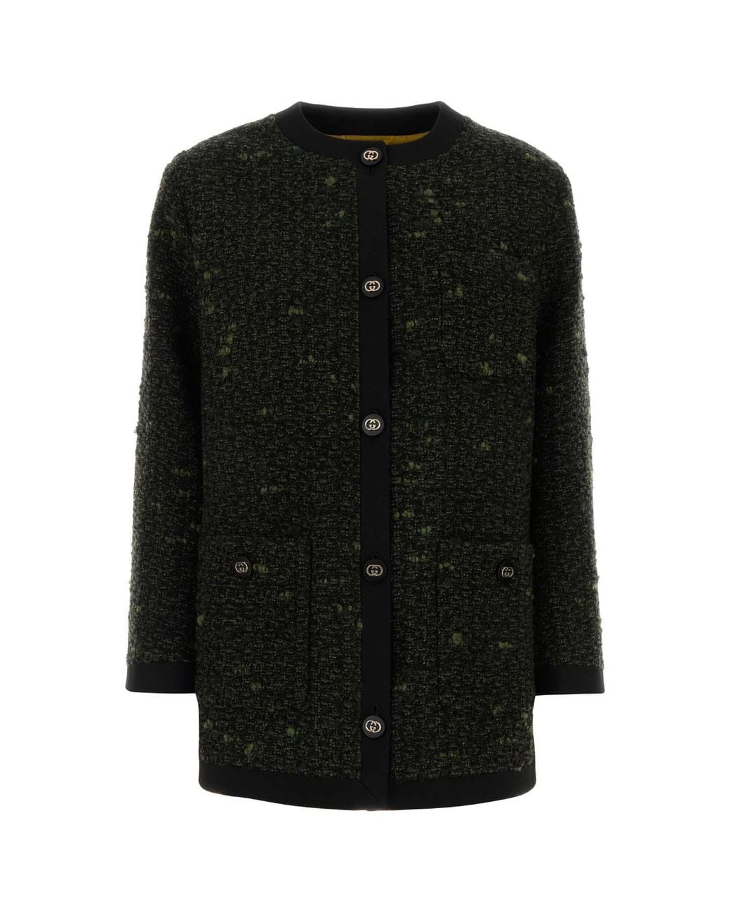 Gucci Black Boucle Overcoat