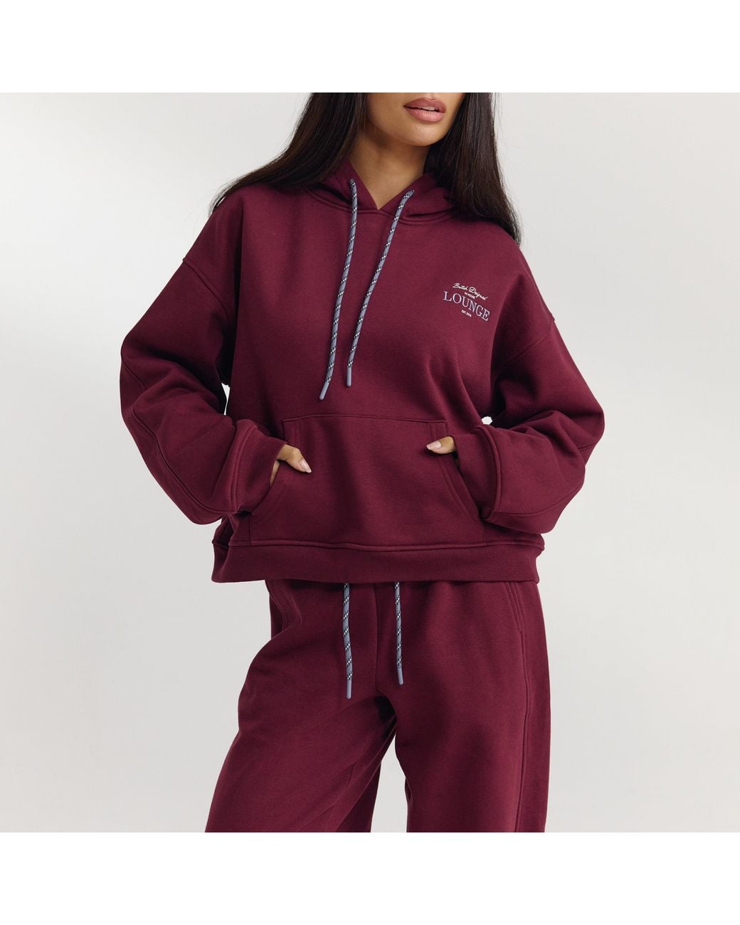 Lounge Oversized Hoodie in het Red