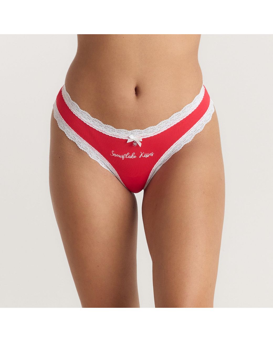 Lounge Snowflake Strings (2-Pack) in het Red