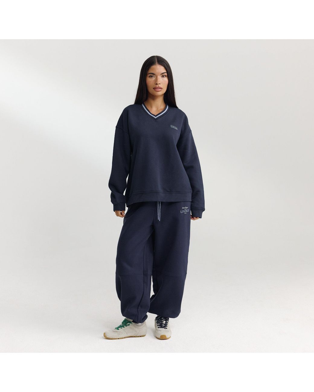 Lounge Blue V-Neck Pullover