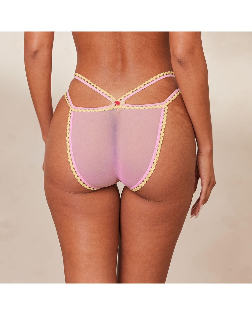 Lounge Daisy Embroidered Slip in het Pink