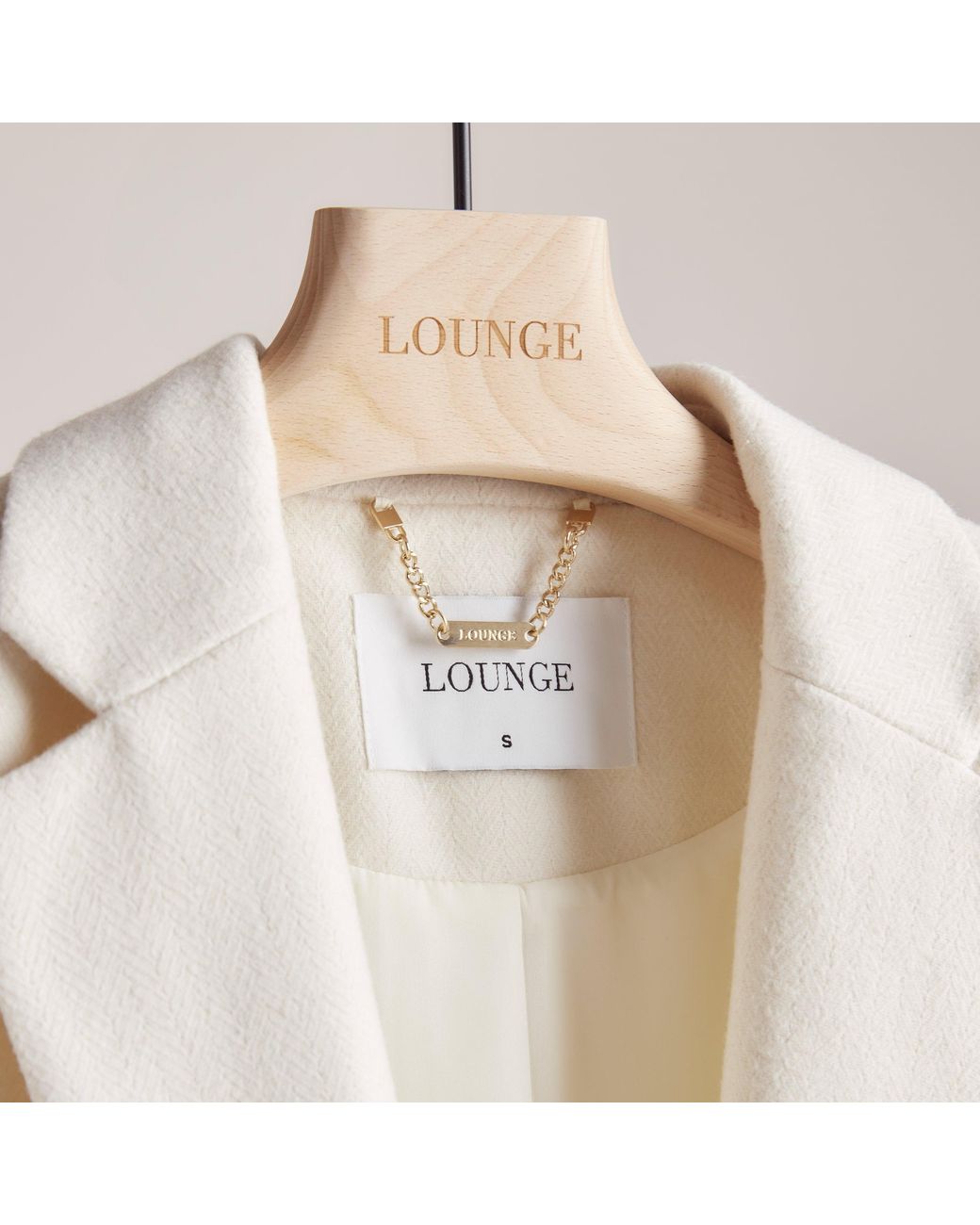 Lounge Wool Blazer Coat in het Natural