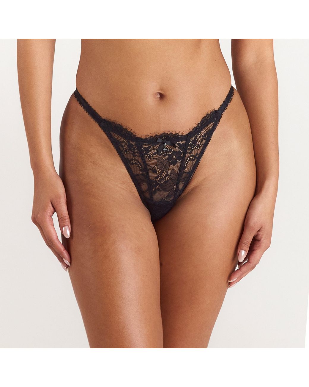 Lounge Strappy Lace String in het Brown