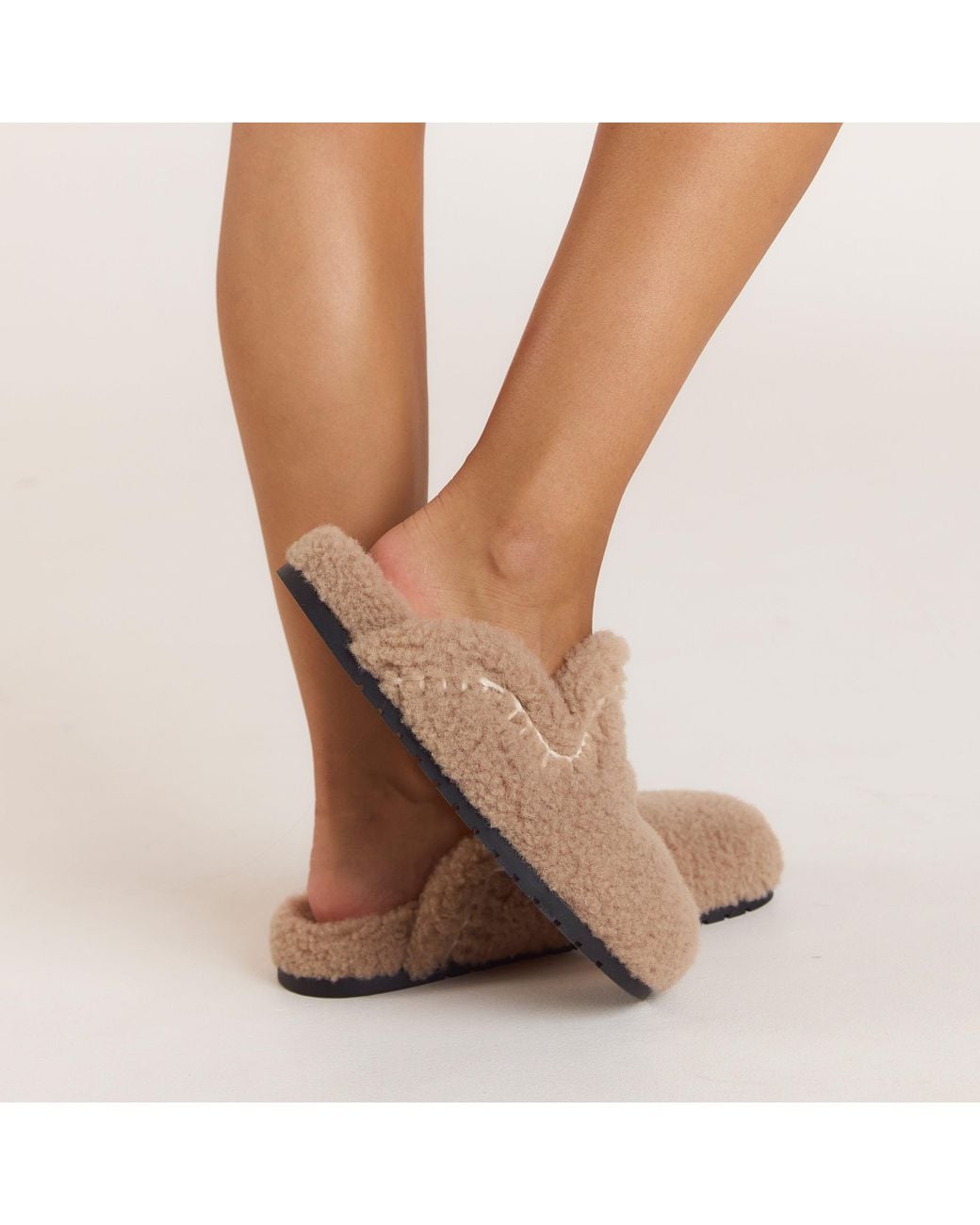 Lounge Brown Anya Mule Slippers
