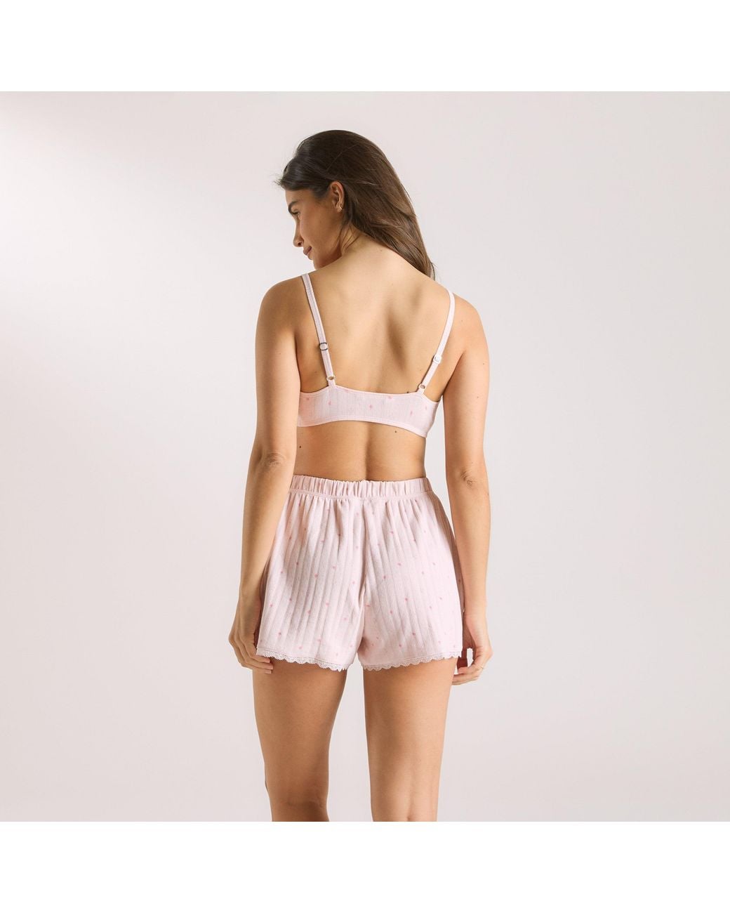 Lounge Pointelle Bralette in het Brown