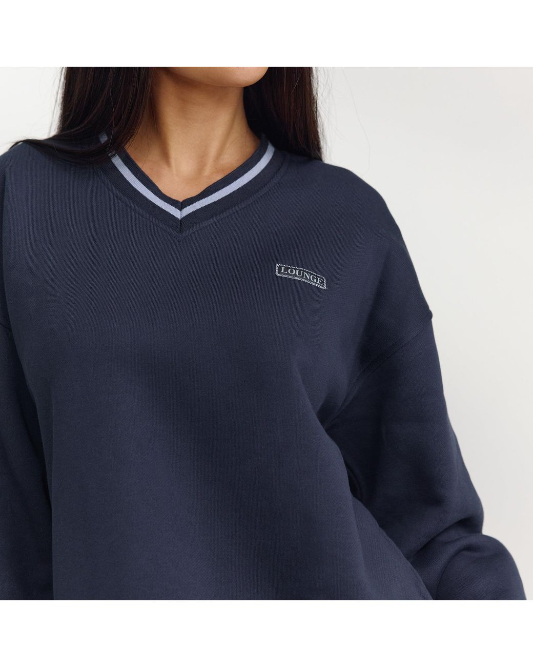 Lounge Blue V-Neck Pullover