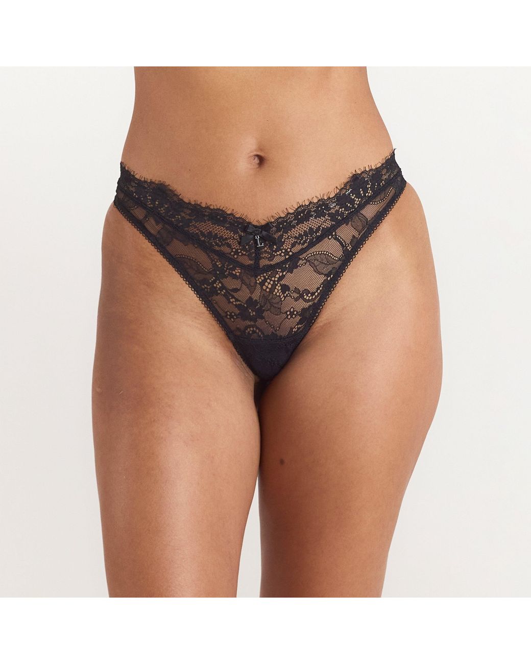 Lounge Lace String in het Black