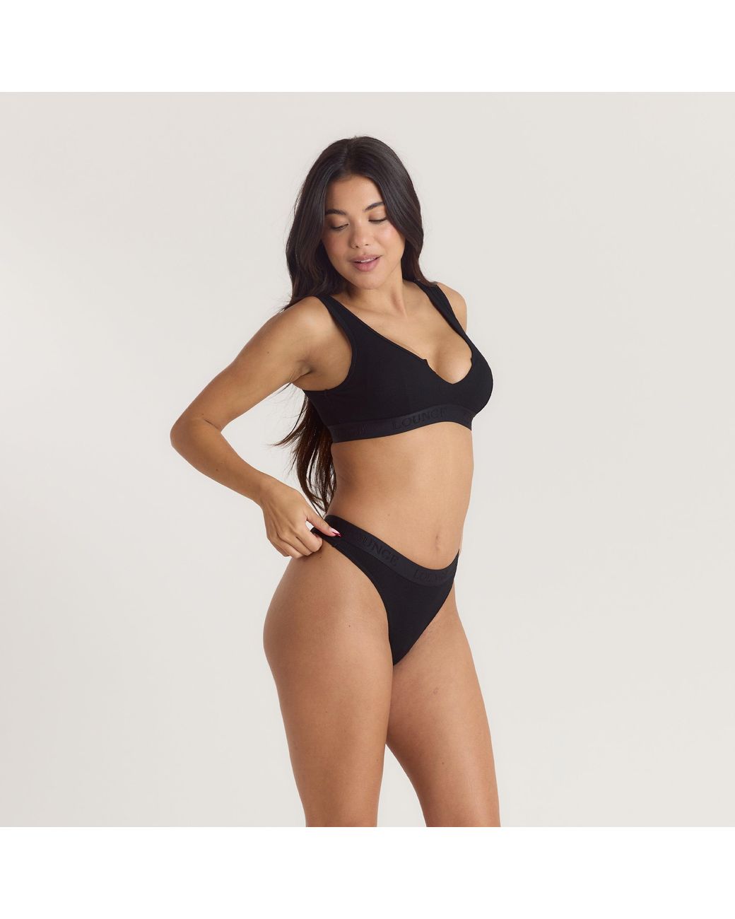 Lounge Blue Soft Ribbed Push-Up Bralette
