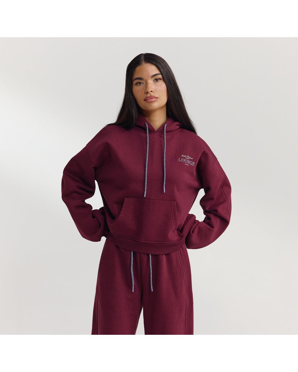 Lounge Oversized Hoodie in het Red