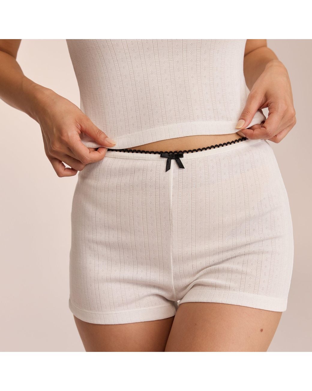 Lounge Pink Pointelle Pyjama Shorts