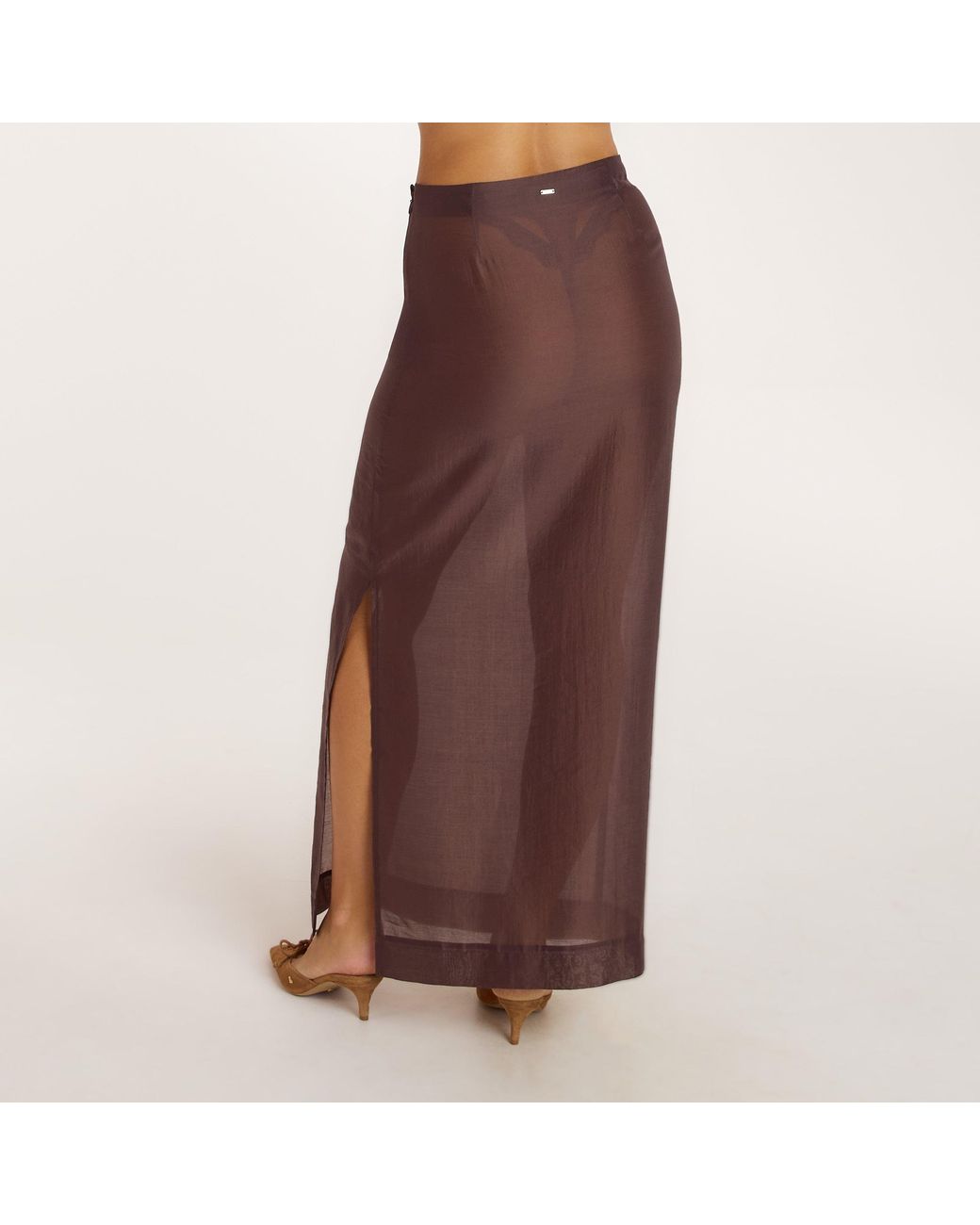 Lounge Sheer Maxirok in het Purple
