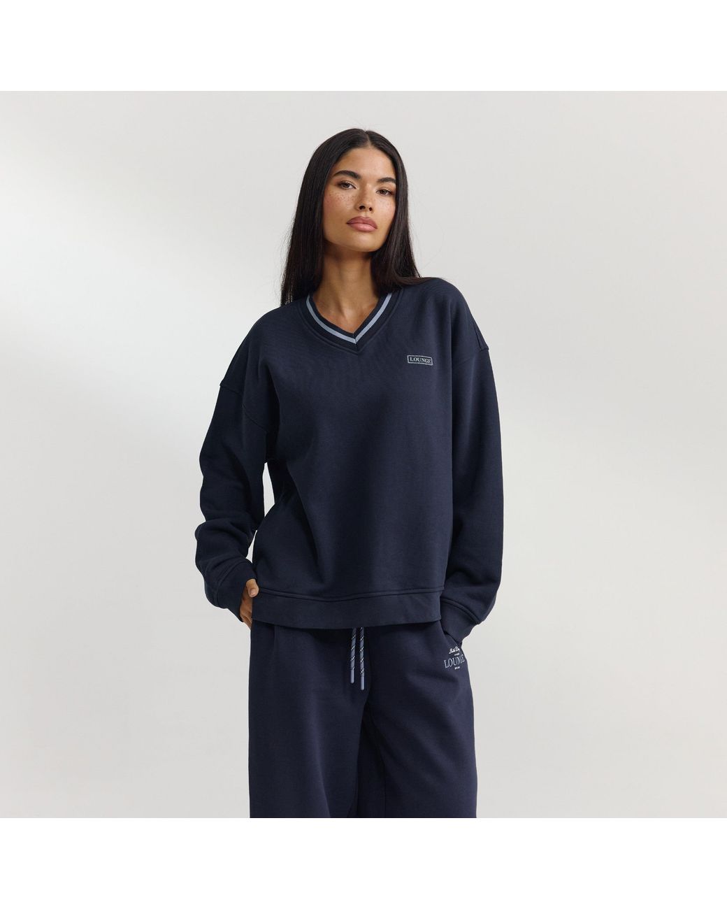 Lounge Blue V-Neck Pullover