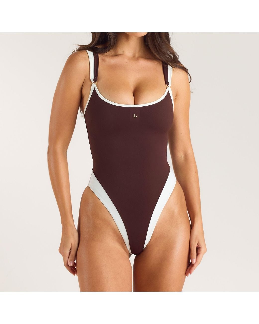 Lounge Gray Monaco High-Leg Swimsuit
