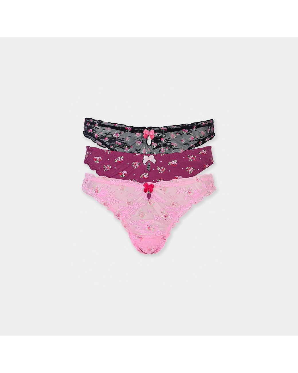 Strings Imprimés (Pack De 3) Lounge en coloris Pink