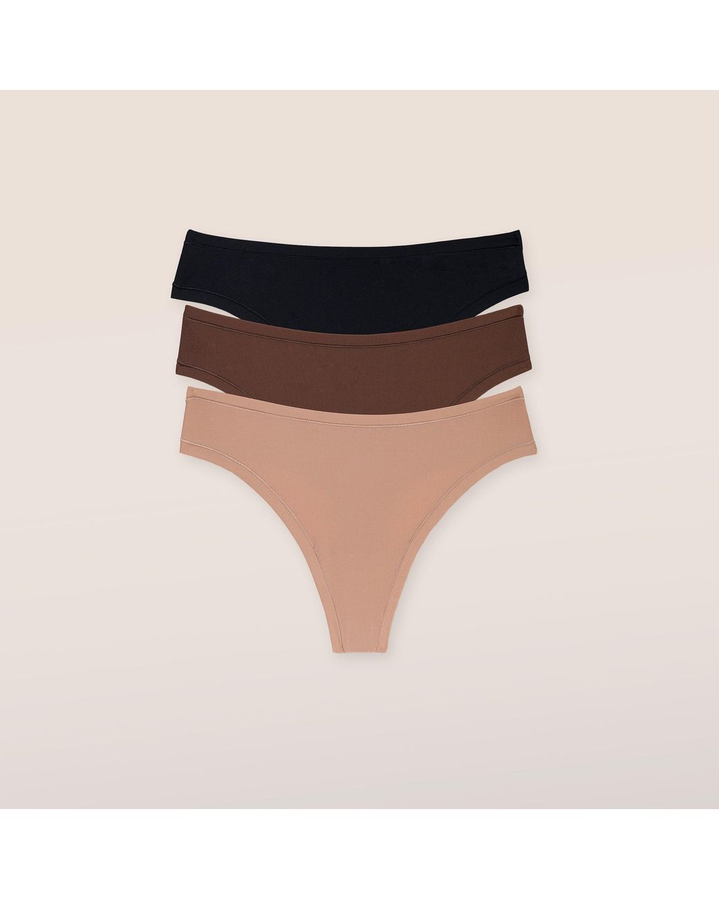 Lounge Nude String (3-Pack) in het Black