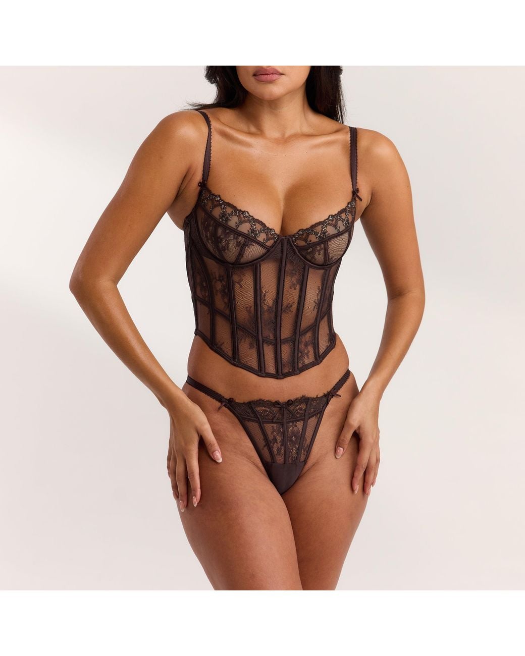 Lounge Seraphina Intimates Korset (Set) in het Black