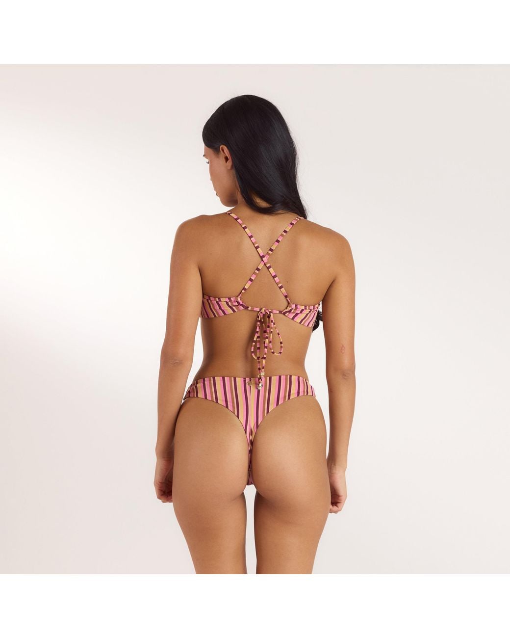 Lounge Sunstripe Wired Bikini Top in het Multicolor