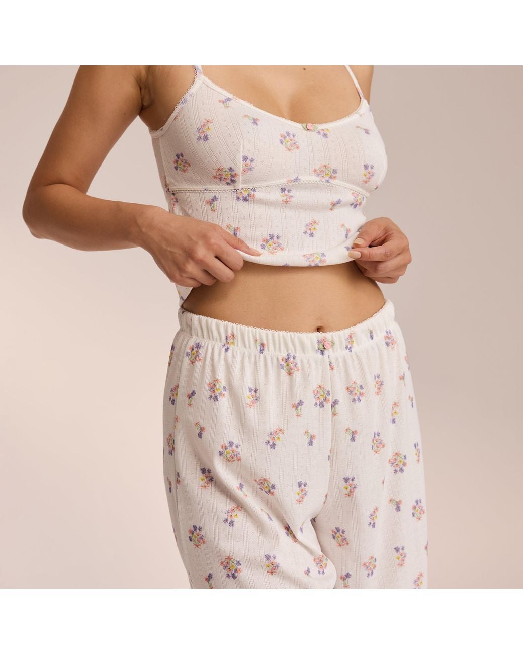 Lounge Pink Pointelle Pyjama Bottoms