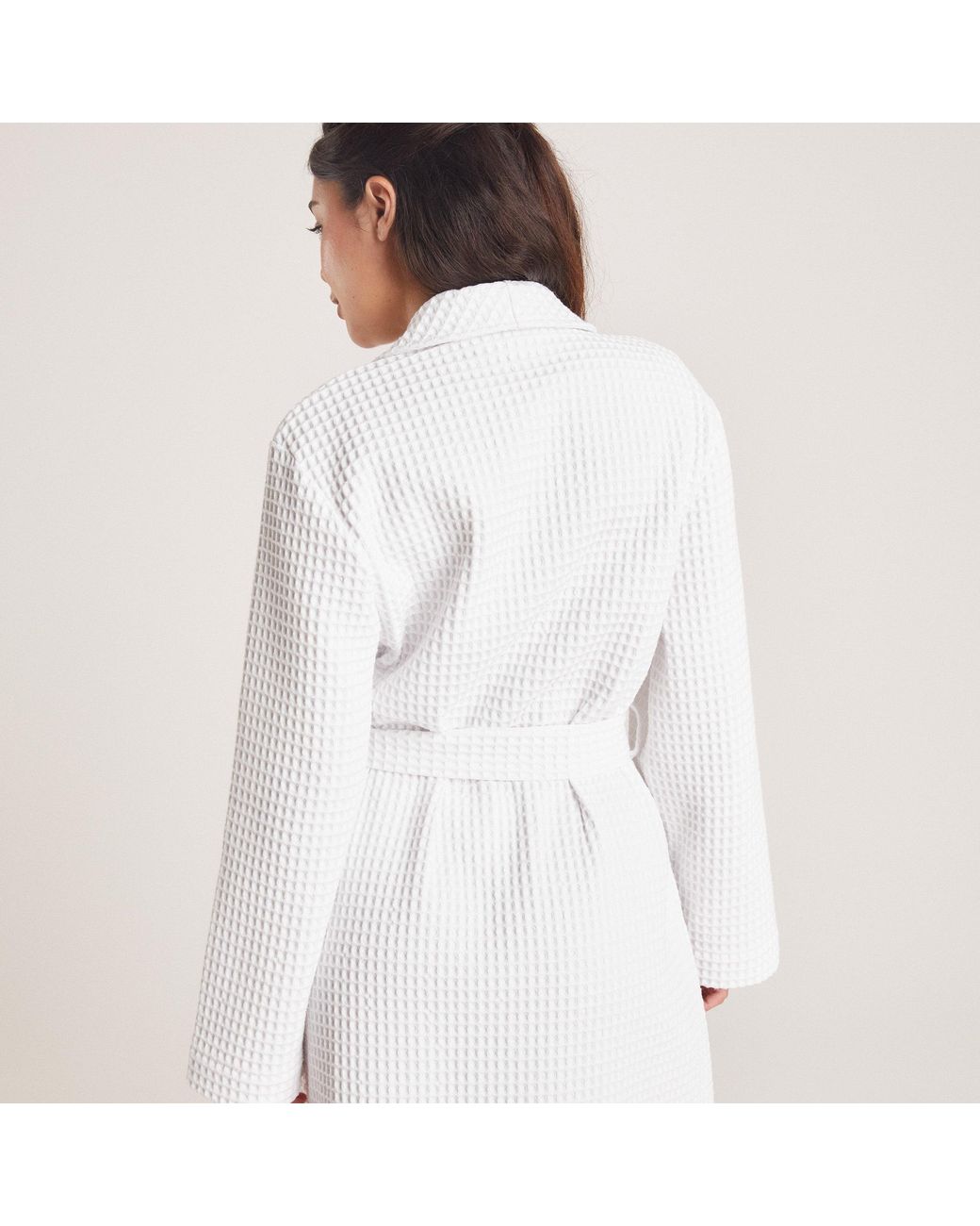 Lounge Waffle Kamerjas in het White