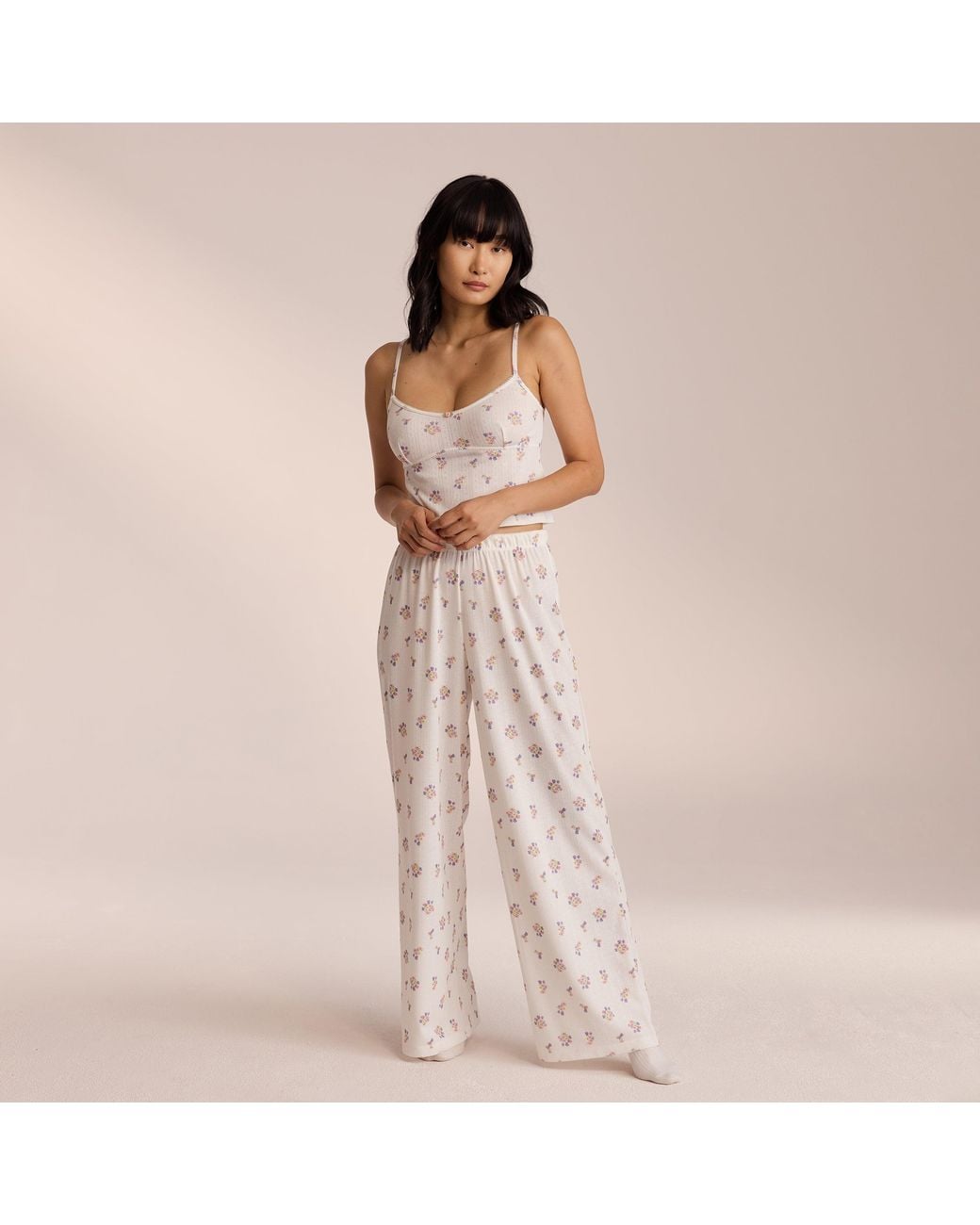Lounge Pink Pointelle Pyjama Bottoms