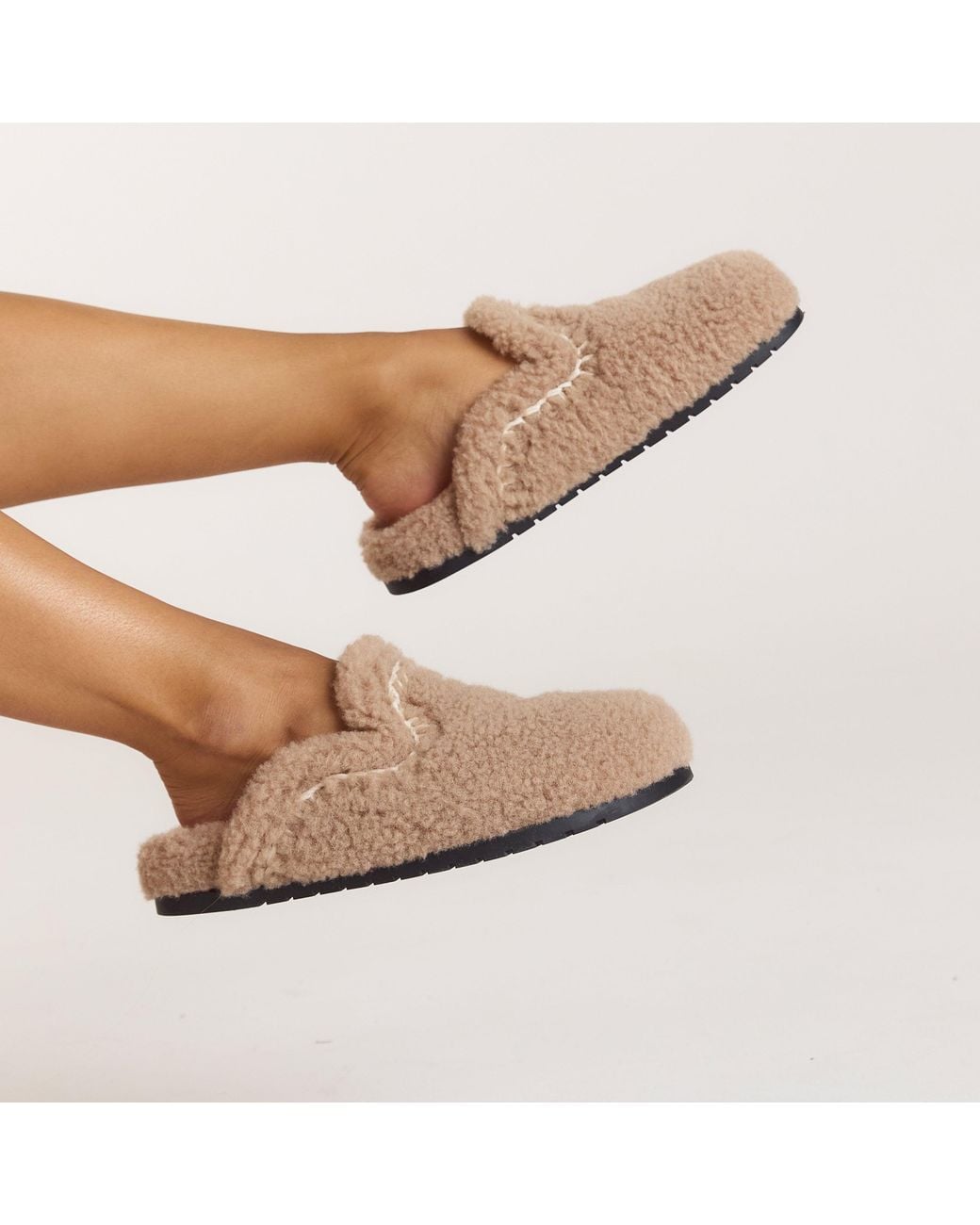 Lounge Brown Anya Mule Slippers