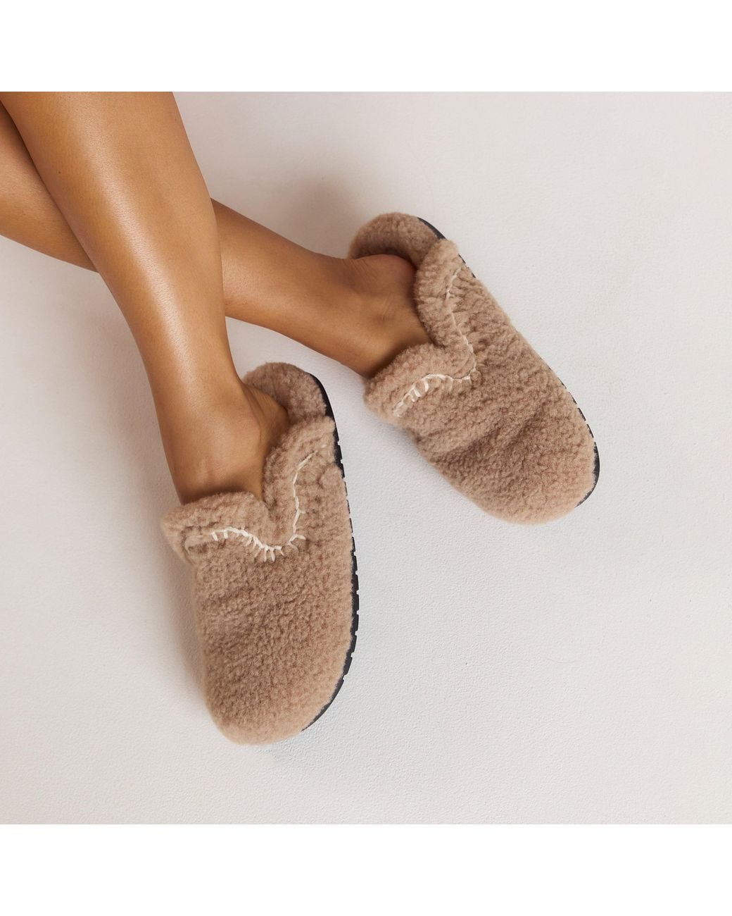 Lounge Brown Anya Mule Slippers