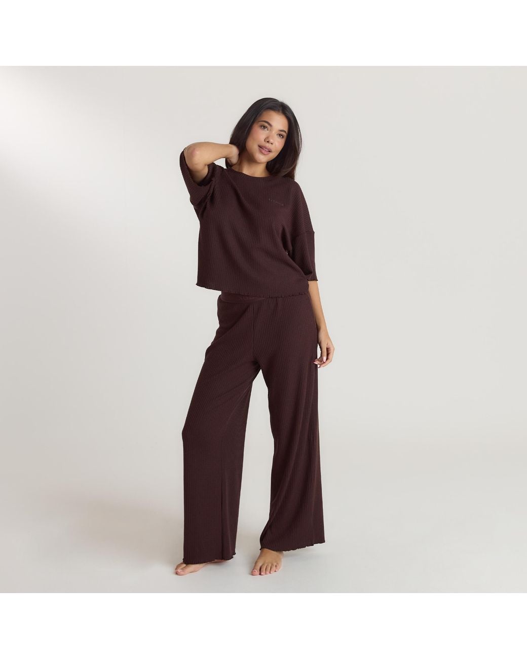 Lounge Red Soft Waffle Pyjama Bottoms